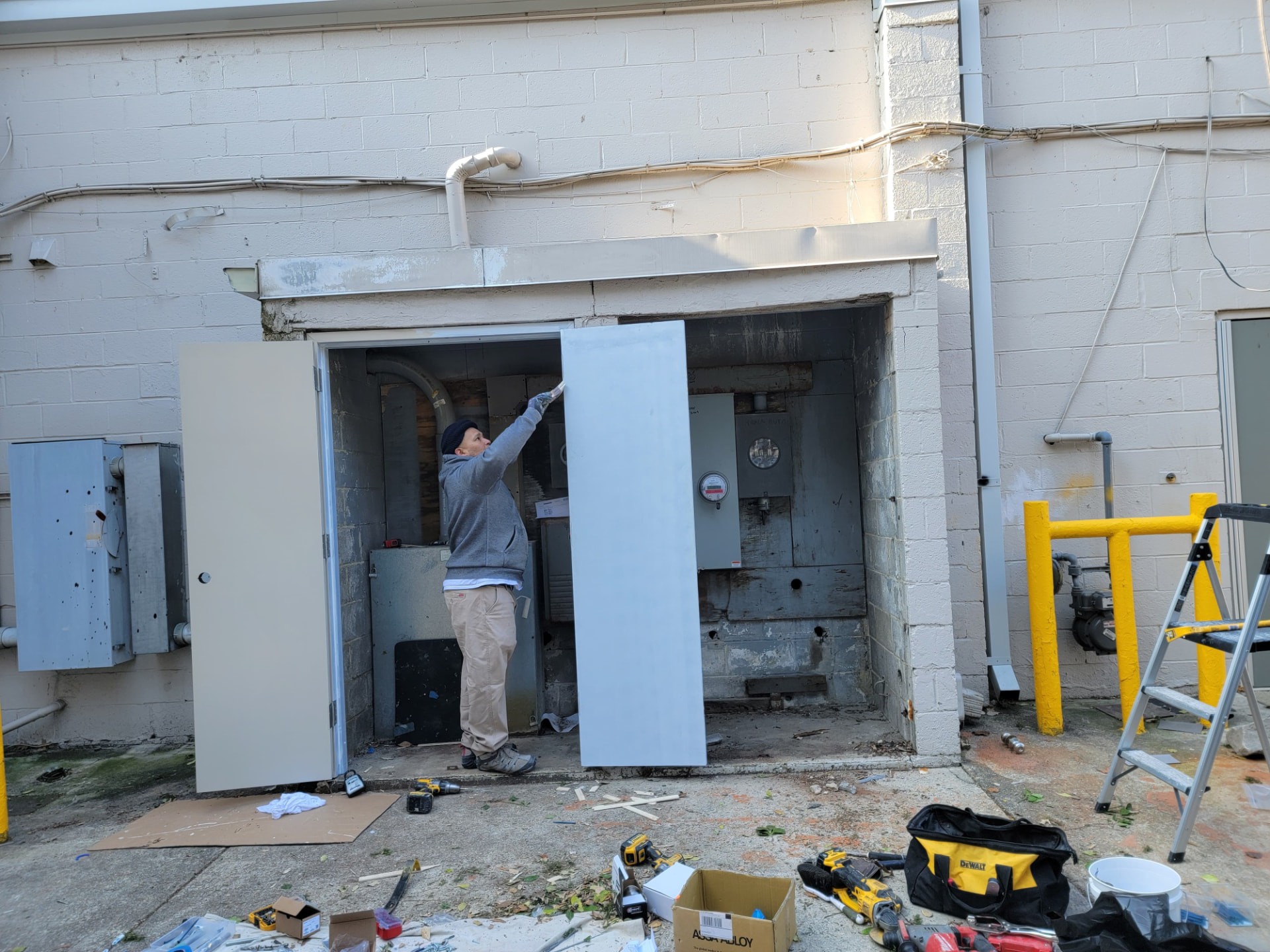 Utility doors installed and sealed — Real AJN Handyman LLC project