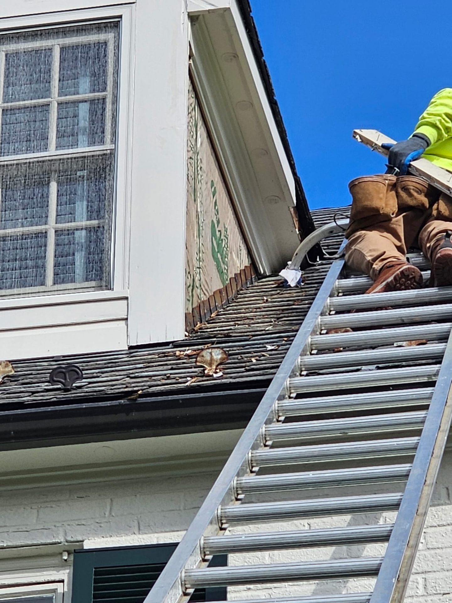Roofline repair in progress — Real AJN Handyman LLC project
